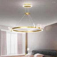 샹들리에 창조적 인 LED 천장 조명 현대 장식 조명 거실 조명기구 램프 침실 나비 교수형