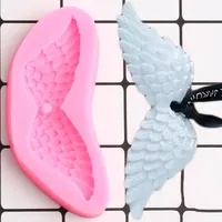 Angel Wings Silicone Mold Chocolate Baking FONDANT MOLDS CUPCAKE DIY Bolo Decorating Tools Aromaterapy Cax Clay Moldes de vela