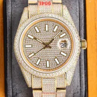 Orologio da uomo a diamante completo orologi meccanici automatici 40 mm swarovski lady orologio da polso realizzato in acciaio inossidabile da 904L Montre de Luxe282R