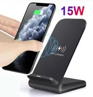 15W Qi Wireless Charger Stand para iPhone SE2 X XS MAX XR 11 PRO 8 SAMSUNG S20 S10 S9 CARGA RÁPIDA Dock Station Charger7052966