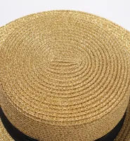 Cappello largo della moda con cappello oro ape in metallo in metallo largo gambo di cannuccia parentchild visone viso di paglia intrecciata 2302381