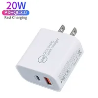 20W Snel QC3.0 Type C Chargers USB-C USB A EU US AU Wall Plug PD Fast Charger voor iPhone 12 13 14 Samsung S22 S23 Xiaomi Huawei Android mobiele telefoonadapter