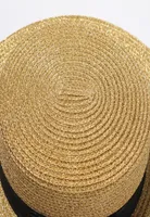 Cappello largo della moda con cappello oro ape in metallo in metallo largo gusto di cannuccia cannuccia genitore flattop visone viso di paglia intrecciata7630504