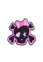 10PCS Pink Skull Embroidered Patches for Clothing Iron on Transfer Applique Cute Patch for Dress Bags DIY Sew on Embroidery Sticke6879616