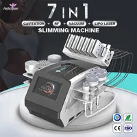 7 In 1 80k Cavitation RF Weight Loss Machine Facial Vacuum Body Massage Promote Metabolism Facelift 8 Lipo Laser Pads