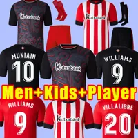 22 23 نادي كرة القدم قمصان بيرنغوير 2021 2022 MUNIAIN ATHATTIC BILBAO Home Away Williams Football Shirt Raul Garcia Villalibre Fancet Player Player Player Men Kids