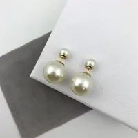 S925 Sterling Silver Double Side Stud Earrings Brand Designer Big Ball Luxury Earring Jewelry With Original Packing Gift244b