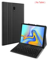 Samsung Tablet -tangentbord och fodral PU -l￤der Cover Galaxy Tab A7 S5E S6 S7 Plus Wireless Bluetooth -tangentbord Smart fodral St￤ll in foldAb9286495