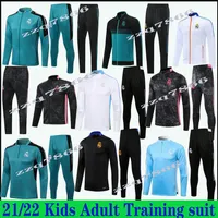 2021 adult kids HAZARD tracksuit soccer Training suit Jacket 2022 MARCELO VINI JR BENZEMA MODRIC Jogging zipper football Training284K