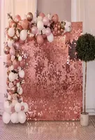 1x2m Розового Золотого Занавес на фоне фона ткани для вечеринки по случаю дня рождения декор Скваловые стены на фоне свадебных партий декоры с блестками стена Backgro7016086