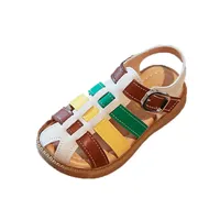 Sandals COZULMA Children Summer Shoes for Girls Roman Style Soft Leather Sandals 2-12 Years Boys Closed Toe Beach Sandals Kids Shoes T230103