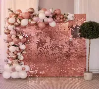 1x2m Rose Gold Rain Background Sbrollo stoffa decorazioni per la festa di compleanno Shimmer Walls Backdrop Wedding Partys Decors Waite Wall Backgro5180433