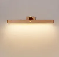 Luzes de vaidade espelho de madeira enchimento dianteiro LED NOITE PORTÁVEL MOBELE RECARECIDADE Lâmpada de parede magnética Bedroom de cama 9407129