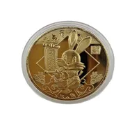 Китайские монеты Feng Shui Новый год 2023 г. Коллективные монеты кроличьи монеты Коллекция кролика Символ Souvenir Gift8151993