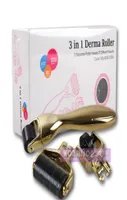 3 In 1 Derma Roller With 3 Heads 180 Needles 15mm600 Needles 10mm1200 Needles 15mm For Body Facial Dermaroller5701979