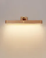 Luzes de vaidade espelho de madeira enchimento dianteiro LED LED NOITE PORTÁVEL MÓVEL MOBLE Recarregável Lâmpada de parede magnética Bedroom 2974371