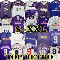 Batistuta Retro 98 99 Soccer Jerseys Edmundo Rui Costa Home Football Shirt Classic Camisas de Futebol 89 90 91 92 93 94 95 96 97 00 Vintage Jersey Fiorentina