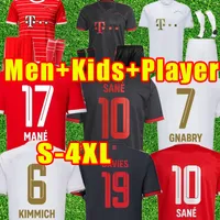 3xl 4xl Mane 2022 2023 Bayern piłkarski koszulki Pavard Monachia Gorezka Neuer Muller Lewandowski Sane Kimmich 23 23 Football Shirt Player Wersja Mężczyzn Kids Full Kit