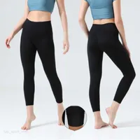 LU-07 Pantalones de yoga de vell￳n de vell￳n de invierno Nude Tlud Peach Lift Sportswear Sportswear Fitness Mujeres bien