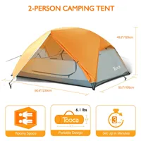 2 - 4 - 11 person 1 - 3 rum Instant cabin tält utomhus camping privat rum 1