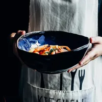 Kommen Xinchen Dish Bowl Europees porselein diep onregelmatige creatief serviesgerechten Set noedel