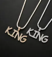 Custom Name No Baguette Letters Pendant Gold Silver Color Charm CZ Hip Hop Necklace Chain Rock Jewelry3929754