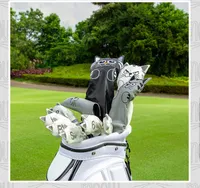Golf Bags Playeagle Cute MeowMeow Golf Club Iron Headcover PU Leather Protector Covers 9picsSet 221228