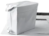 100pcs Białe samozadowolenie torby kurierskie plastikowe koperta Poly Koperta pocztowa torebka pocztowa 47 mil FHJ2379186