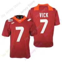 Virginia Tech Hokies Football Jersey NCAA College Michael Vick Red 150 Patch Size S-3XL All Stitched Youth Men