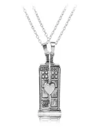Filme Doctor Who TARDIS Phone Booth Colares vintage Silver Casal Splice Love Carde Pingnd Pingente para Women Jewelry Crafts A2916706