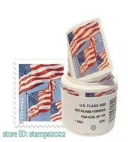 Posta Posta 2022 ABD bayrağı 100 Posta Hizmet Ofisi Birinci Sınıf Rulo Posta Malzemeleri Davetiyeleri Düğün1082309