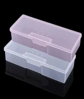 Plastic transparante nagel manicure tools opbergdoos nagelstip tekening pennen buffer slijpbestanden organisator kast container box6822102