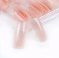 100Pcs Box Nude Pink Half Nail Tips South French Salon Acrylic Nail Art False Tips For Manicure For Salon Build1896248