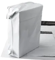 100pcs Białe samozadowolenie torby kurierskie plastikowe koperta politera pocztowa torebka pocztowa 47 mil FHJ1423033