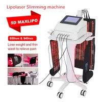 5D Lipo Laser lose Weight Slimming Body Machine 650m red light 940nm laser Maxlipo 1086pcs Lamps Infrared Lipolaser Wrap Belt For Fat Removal and Pain Therapy
