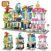 LOZ Mini Blocks City View Scene Cinema Retail Store Candy Shop Architectures Models Building Blocks Christmas Toy for Children LJ2290U