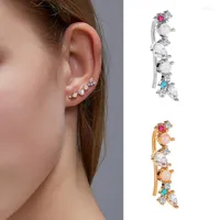 Stud Earrings Arrival Multicolor Opal Zircon For Women Charm Shiny Crystal Fashion Jewelry Girl Brincos