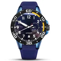 Kalite lüks kol saati büyük pilot gece yarısı mavi kadran otomatik erkek izle 46mm mekanik kol saatleri orologio di lusso tasarımcı wat242f