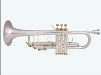 Vendi Bach di alta qualità LT197GS77 BB Small Trumpet Gold Silver Two Colours Professional Music Instruments7109519