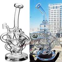 Gravity Glass Bong Recycler Dab Rigs Hookahs Smoke Glass Water Rure Feb Egg Water Bongs 14 mm Bowl Akcesorium