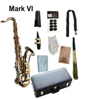 Mark VI Tenor Saxofon BB Tune av hög kvalitet Nickelplaterade guldnycklar Woodwind Instrument med Case Mouthpiece Golves5309951