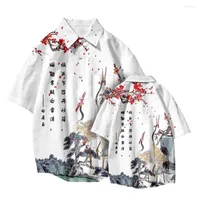 Camicie casual maschile da uomo Lianshuo2022 camicia a manica corta a manica corta traspirante leggera Shin Ikki Tousen Stampa per uomini e donne