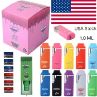 USA Stock 1ml Packwoods X Runtz Vape Pens E Cigarettes 10 Flavors Rechargeable Disposable Device Pods Preheating 380mAh With USB Cable Starter Kits Empty