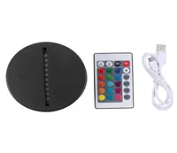 Cabo USB toque 3D Light Holder Lamp Base Night Light Substituição 7 Color Bases de luz coloridas Decoração de mesa de mesa 4880591