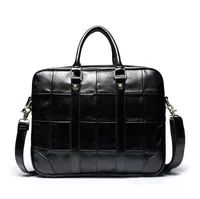 Men039s Luxurys Business Laptop Shourdentop Handbag Luxury Briefcases Leather Woven Pattern Big Hand Bag Briefcase Computer Messen1927167