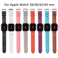 Designer Watchbands -riem voor Apple Watch Band 42 mm 38 mm 40 mm 44 mm Iwatch 5 4 3 2 Banden Luxe lederen Smart Straps Watchband Whole219m