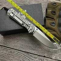 8 5 '' Chris Reeve New CNC D2 Blade Sebenza 21 Style Full TC4 Titanium Handle Folding Knife DF05274O