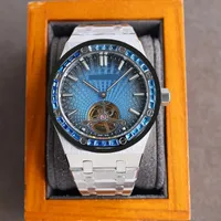 ANNIE AP Tourbillon Men&#039;s luxury watch purple radial pattern dial Fluorescent stereoscopic watch needle Super luminous 41 mm diameter 11 thickness
