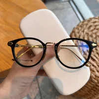 Gözlük Altın Siyah Gözlükler Çerçeve Açık lens Optik Gözlükler Gözlük Kadınlar Moda Güneş Gözlüğü Çerçeveleri Kutu