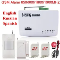 Top Quality Russian English Spanish Voice and Manual GSM Wireless PIR Home Security Burglar Alarm System Auto Dialing SMS Call246v